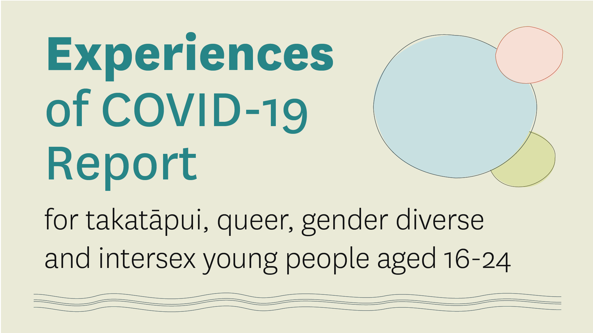 Experiences of Covid 19 Report title graphic beige