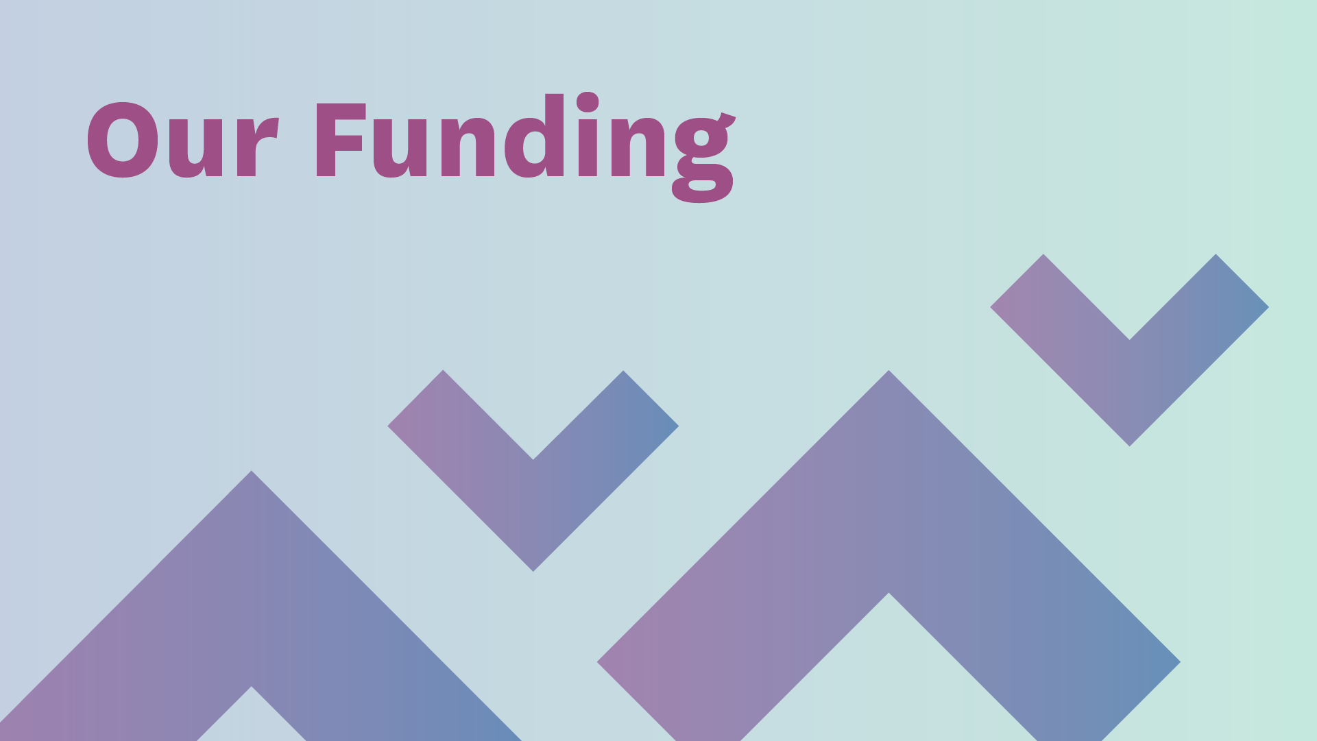 Our Funding graphic card light blue