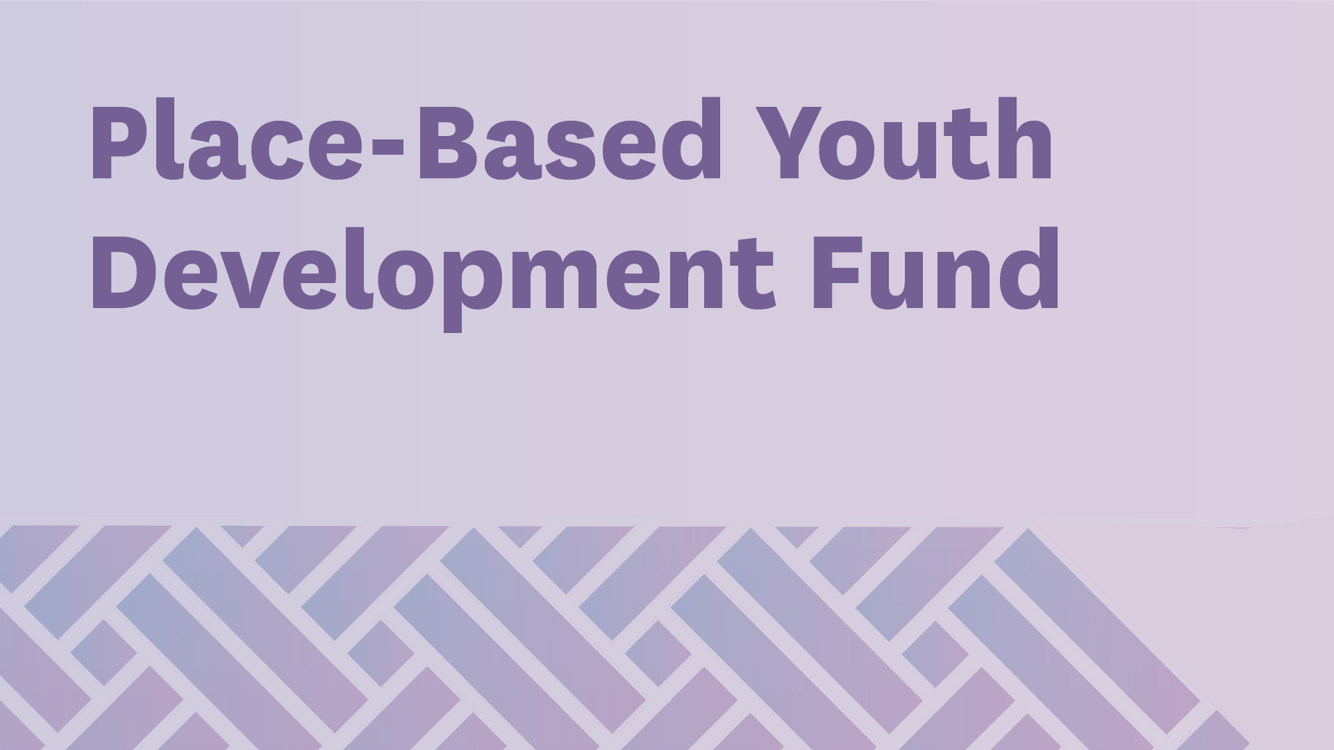 Place Based Youth Development Fund graphic card pink