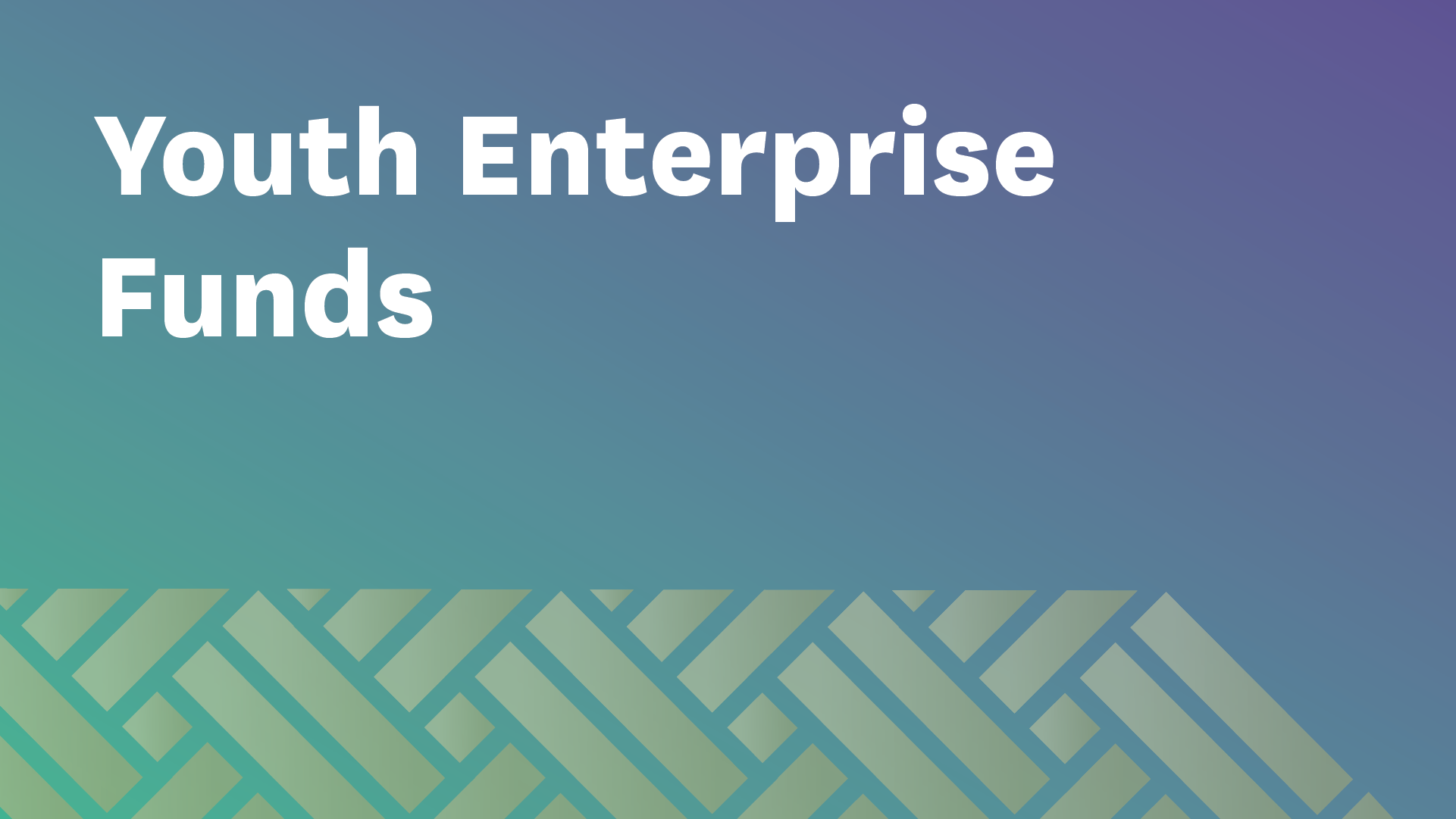 Youth Enterprise Funds card graphic blue green gradient