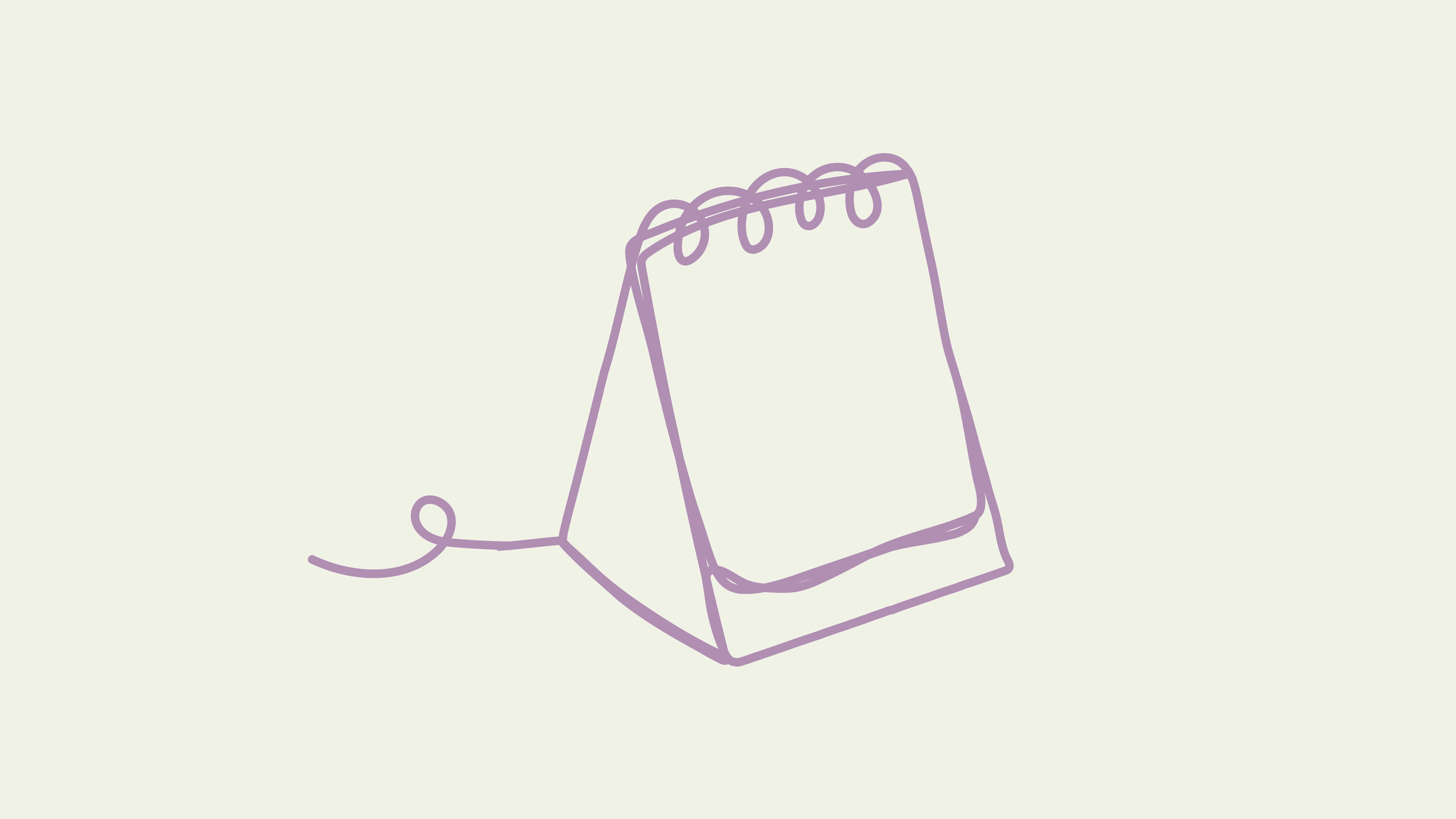 Youth Week card graphic - single line calendar beige